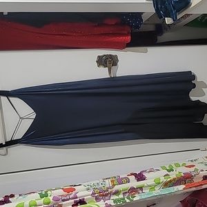 Assymetrical Blue Metallic dress